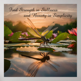 Dragonfly in der Natur Poster