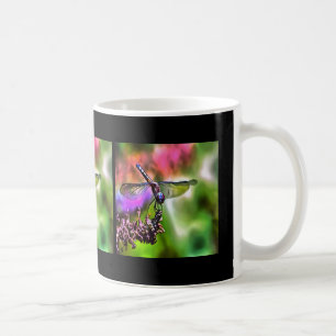 Dragonfly in grüner und blauer realistischer Maler Kaffeetasse