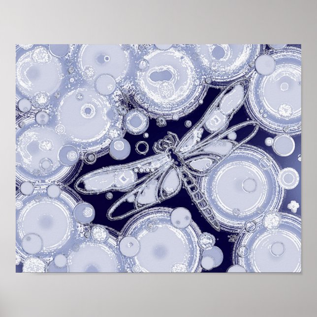 Dragonfly in Sky Poster (Vorne)