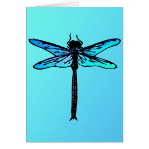 Dragonfly japonaise vintage, bleu turquoise