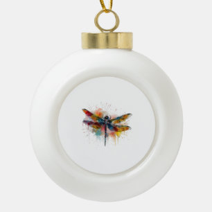 Dragonfly Keramik Kugel-Ornament