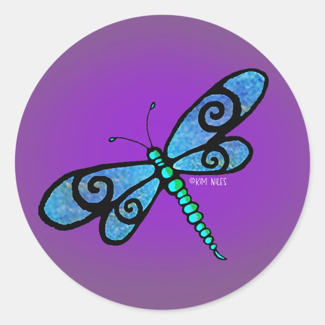 Dragonfly KiniArt Stickers (Vorderseite)