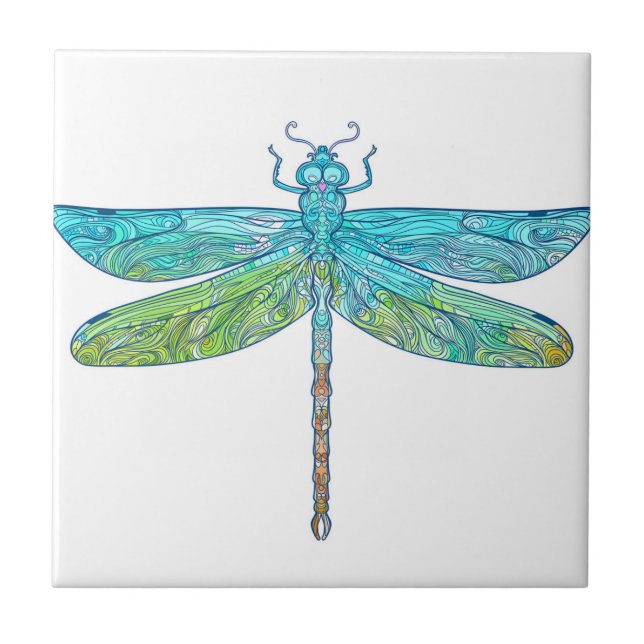Dragonfly-Klassiker Fliese (Vorderseite)