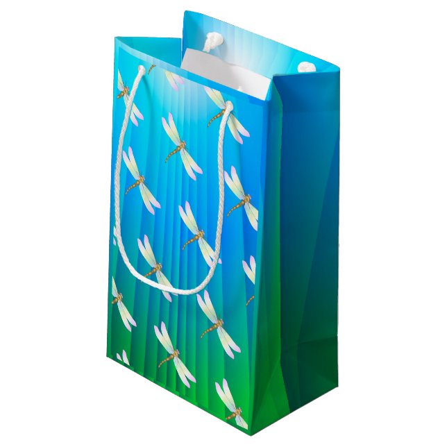 Dragonfly Kleine Geschenktüte (Rückseite Schrägansicht)