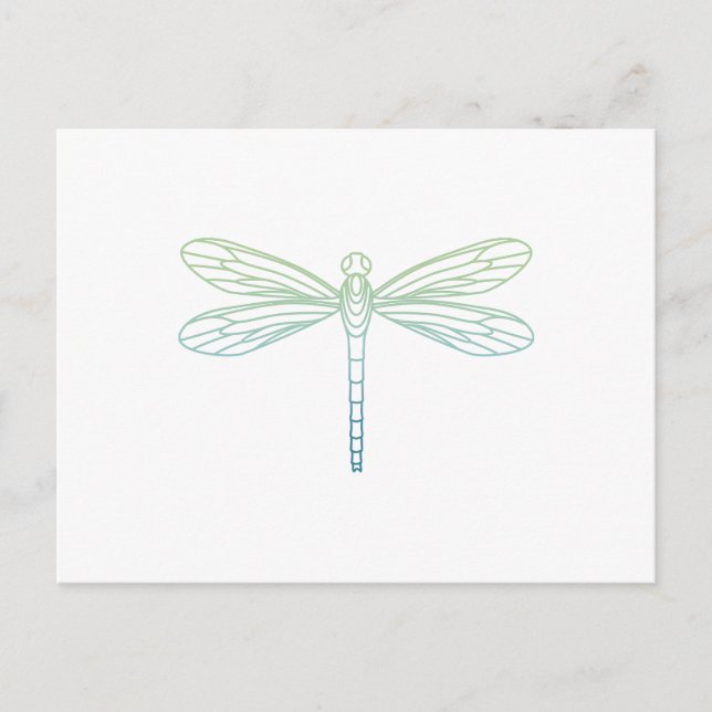 Dragonfly-Kontur Postkarte (Vorderseite)