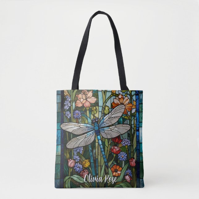 Dragonfly-Kunstmalerei aus Stein Tasche (Vorderseite)
