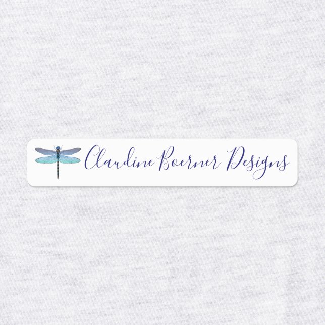 Dragonfly Labels für Fabric Crafter oder Künstler Etiketten (Design 2)