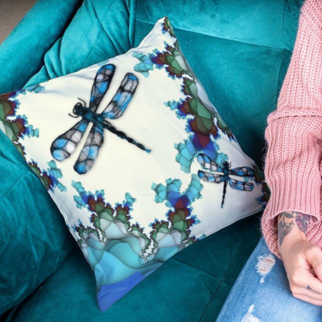 Dragonfly Land Throw Kissen (Von Creator hochgeladen)