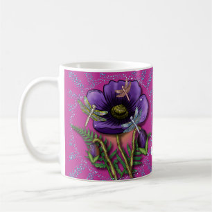 Dragonfly lila Poppy Kaffeetasse