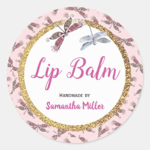 Dragonfly Lip Balm Papier Aufkleber Etikett