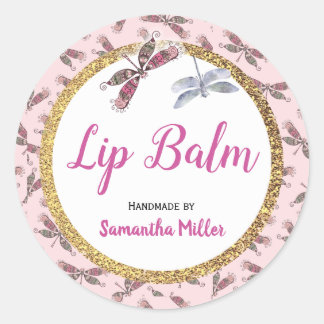 Dragonfly Lip Balm Papier Aufkleber | Etikett