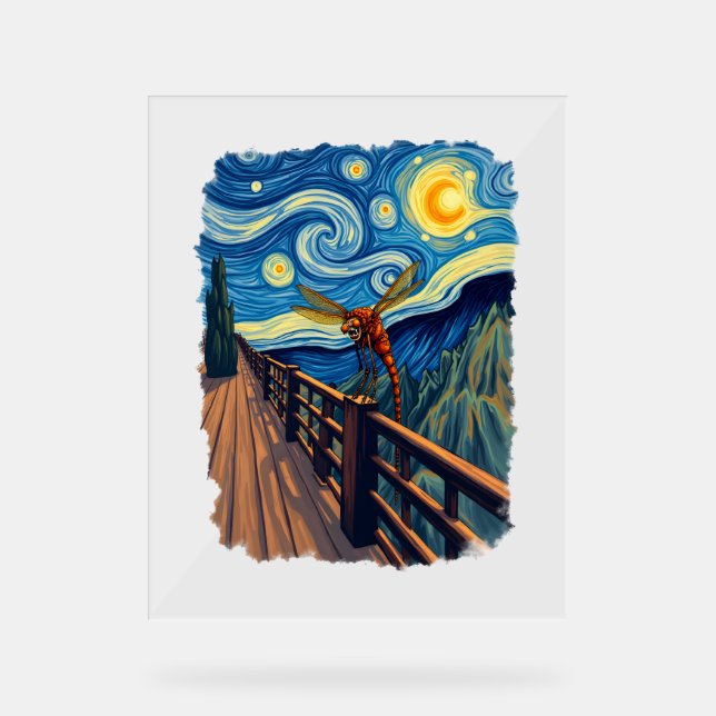 Dragonfly Lovers Artistic Dragonfly Acrylschild (Vorderseite)