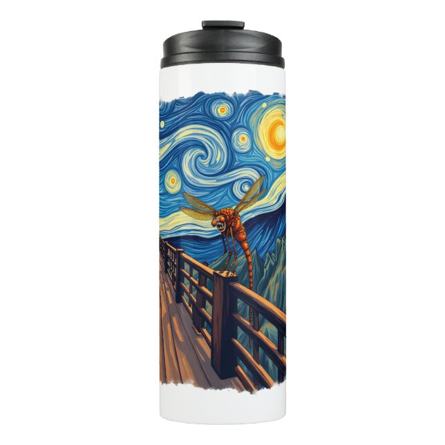 Dragonfly Lovers Artistic Dragonfly Thermosbecher (Vorderseite)