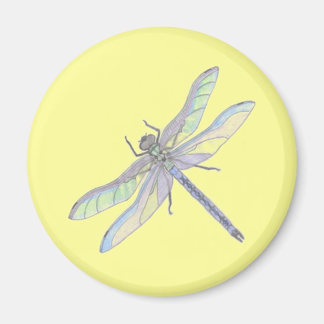 DRAGONFLY-Magnet (gelb) Magnet (Vorne)