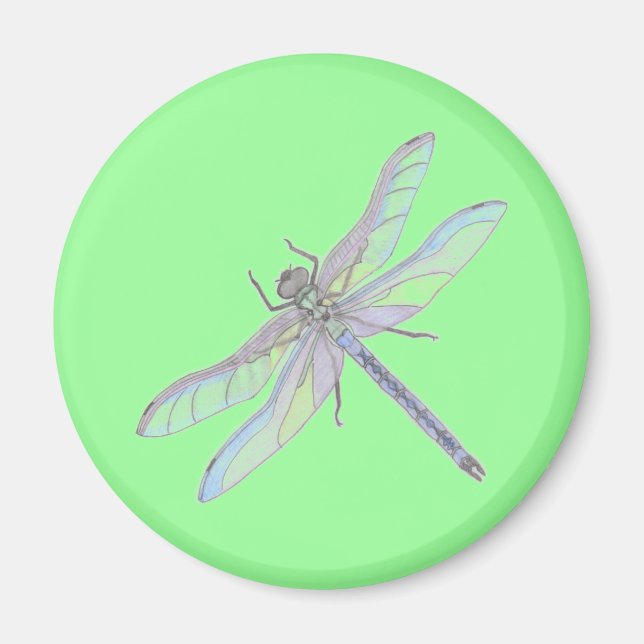 DRAGONFLY-Magnet (grün) Magnet (Vorne)