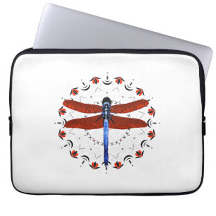 Dragonfly Mandala Red Tulips Dragonfly Muster Laptopschutzhülle