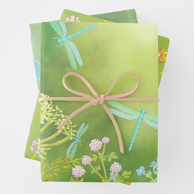 Dragonfly Meadow Geschenkpapier Set (Beispiel)