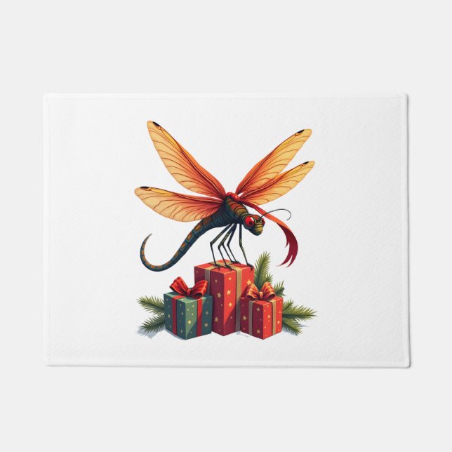 Dragonfly mit Geschenkklatsche Fußmatte (Vorderseite)