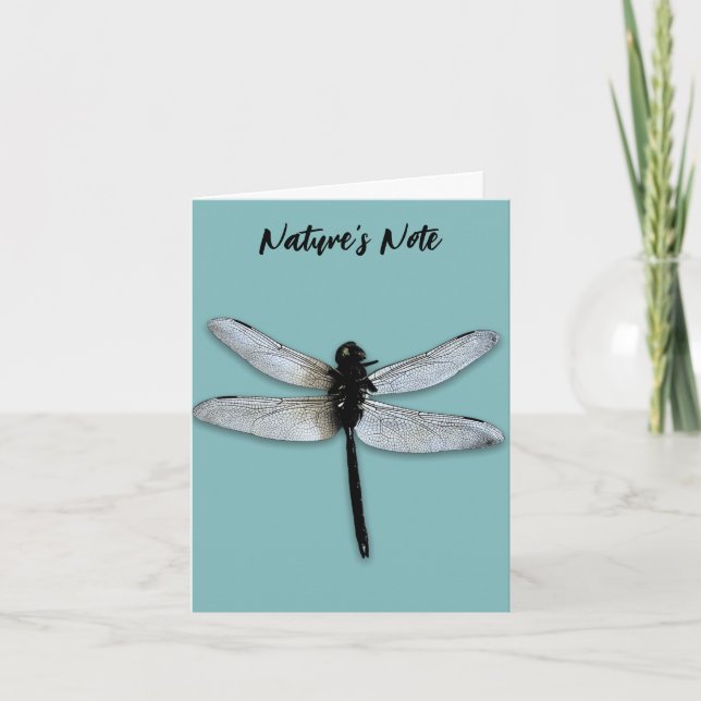 DRAGONFLY MODERN FOTO NOTE CARD (Vorderseite)