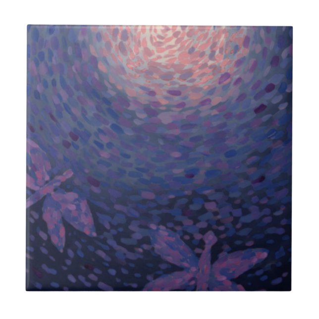 Dragonfly Moon Fliese (Vorderseite)