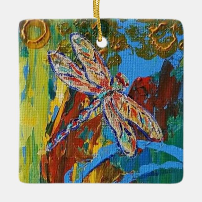 Dragonfly-Ornament Keramikornament (Vorderseite)