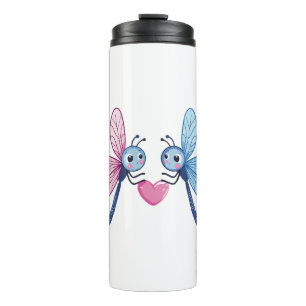 Dragonfly-Paar Liebe in Liebe Thermosbecher