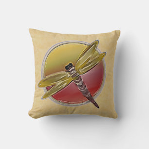 Dragonfly Paintbrushed Kissen