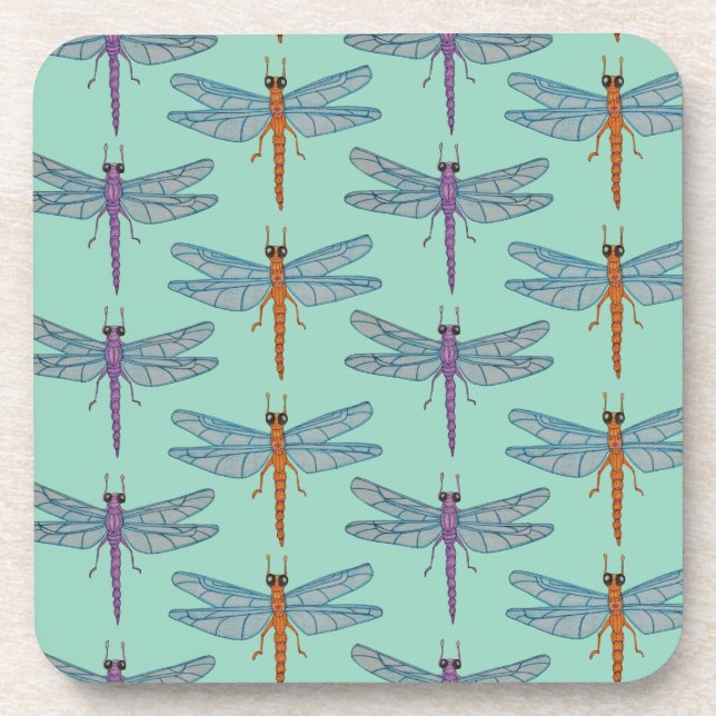 Dragonfly pattern getränkeuntersetzer (Vorderseite)