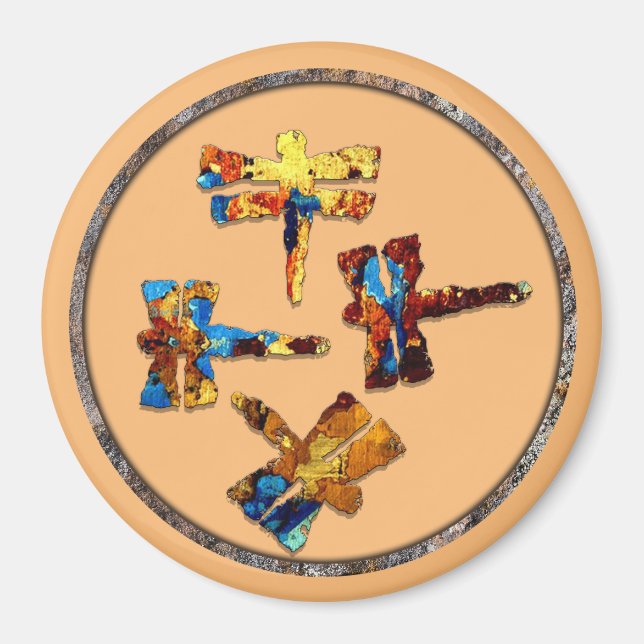 Dragonfly Petroglyphs Magnet (Vorne)
