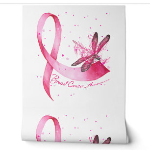 Dragonfly Pink Ribbon Brustkrebs Bewusstsein Tapete