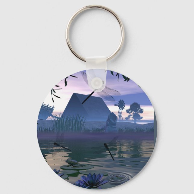 Dragonfly Pond Keychain Schlüsselanhänger (Vorderseite)