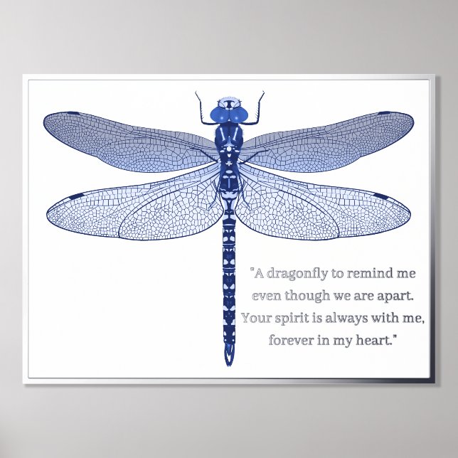 Dragonfly Print mit Foulkatzifferplakat Foliendrucke (Vorderseite)