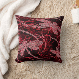 Dragonfly Red Haze Kissen