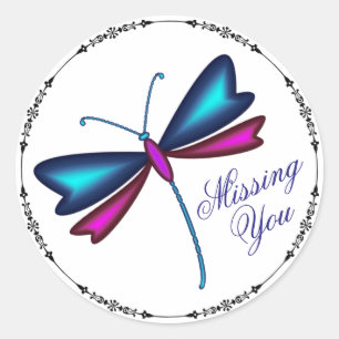 Dragonfly Runder Aufkleber