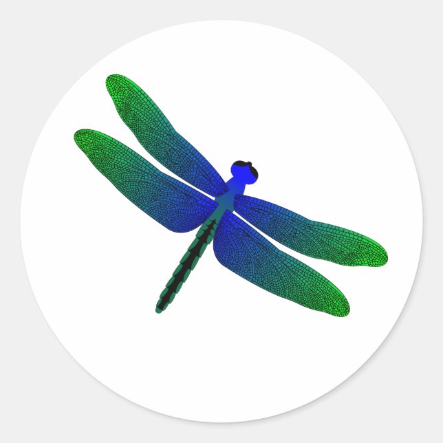 Dragonfly Runder Aufkleber (Vorderseite)