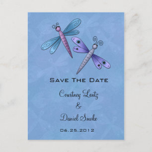 Dragonfly Save the Date Ankündigungspostkarte