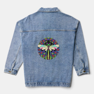 Dragonfly Schöne, bunt und verziert Jeansjacke