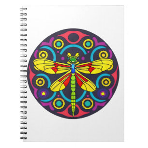 Dragonfly Schöne, bunt und verziert Notizblock