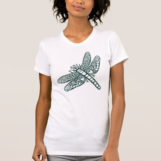 Dragonfly - Schwarz und Weiß II T-Shirt (Vorderseite)