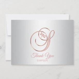 Dragonfly Silver Grey Rose Gold Merci   S