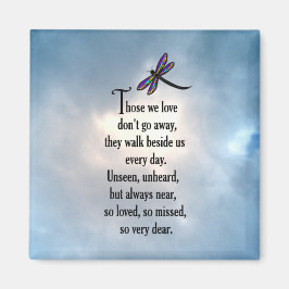 Dragonfly "So Loved" Gedicht Magnet