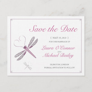 Dragonfly Speichern Sie die Datumskarten Save The Date
