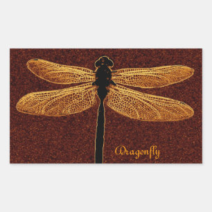 Dragonfly-Sticker Rechteckiger Aufkleber