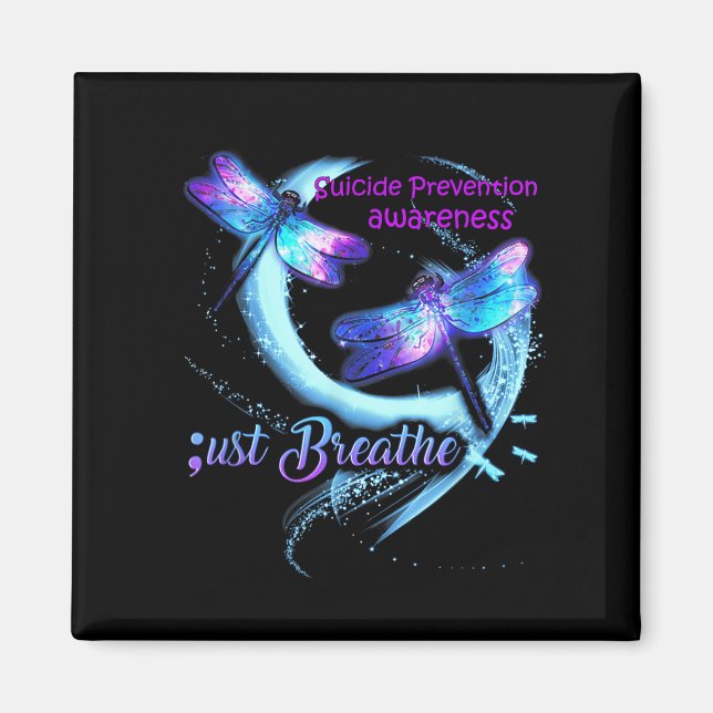 Dragonfly Suicide Awareness Warrior Sem Magnet (Vorne)