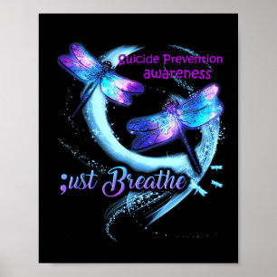 Dragonfly Suicide Awareness Warrior Sem Poster