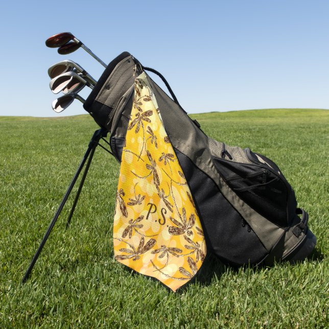 Dragonfly Sunshine Golf Handtuch (Gras)