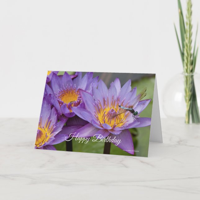 Dragonfly sur la carte d'anniversaire Lily (Devant)