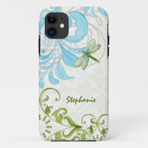 Dragonfly Swirl Blühte Wasserfarbe Personalisiert Case-Mate iPhone Hülle