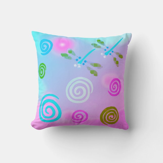 Dragonfly-Throw-Kissen Kissen (Vorderseite)