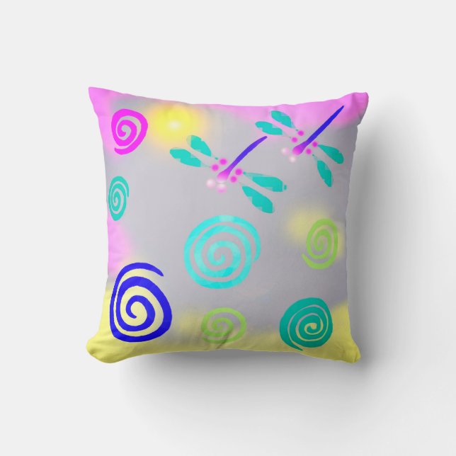 Dragonfly-Throw-Kissen Kissen (Vorderseite)